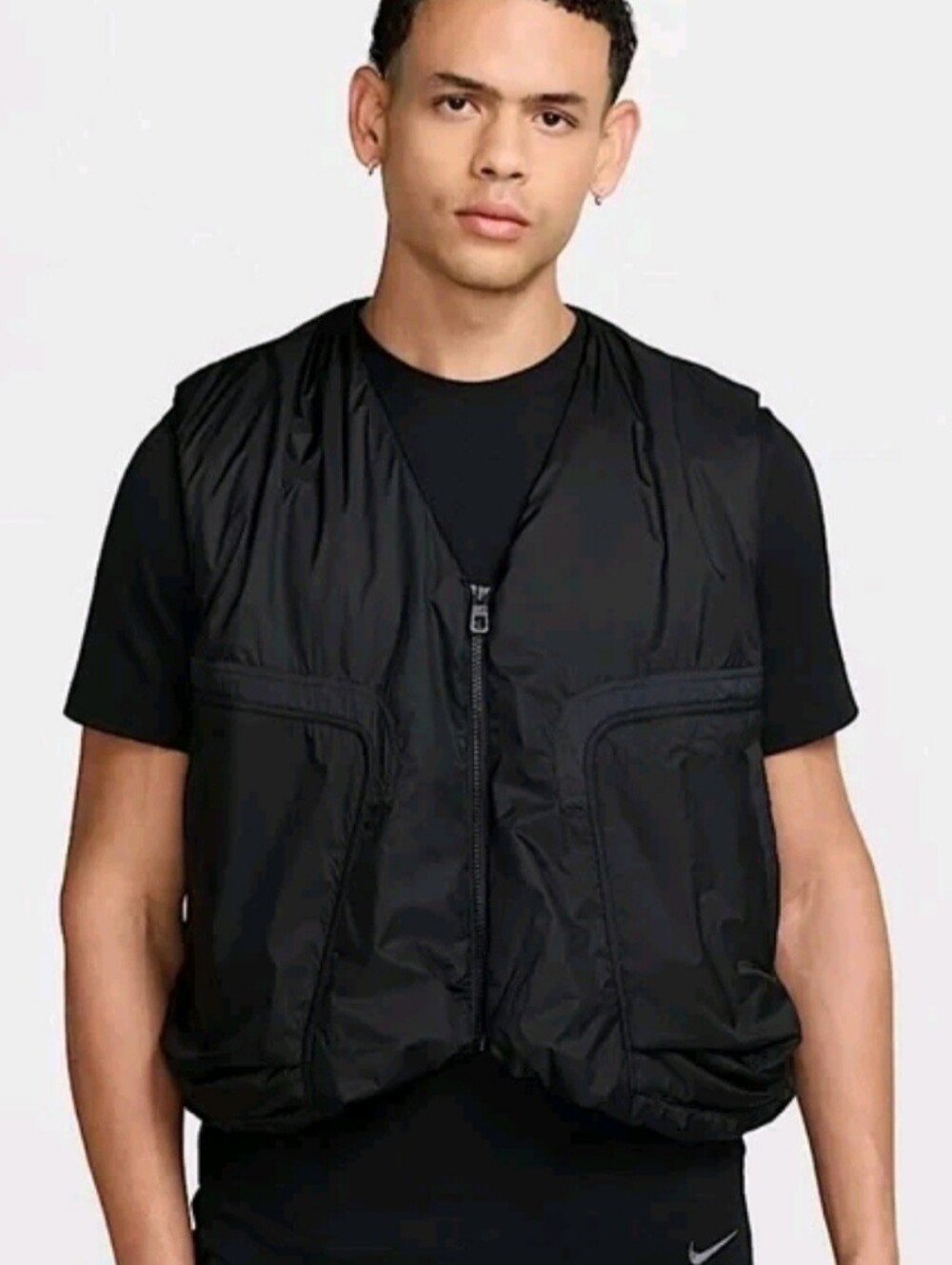 Nike Tech Woven Lightweight Vest Loose Men's Size Large Black HM4262-010